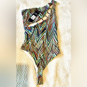 FashionNova one piece swimsuit with waste wrap